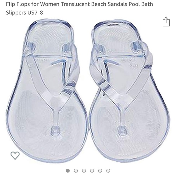 clear rubber sandals